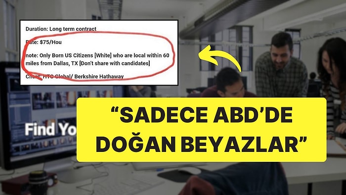 ABD'li Bir Firma Yalnızca Beyazlara Özel İş İlanı Yayınladı