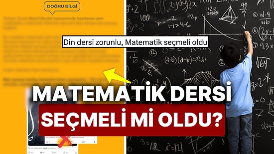 'Din Dersi Zorunlu, Matematik Dersi Seçmeli Oldu' İddiasına Açıklama Geldi!