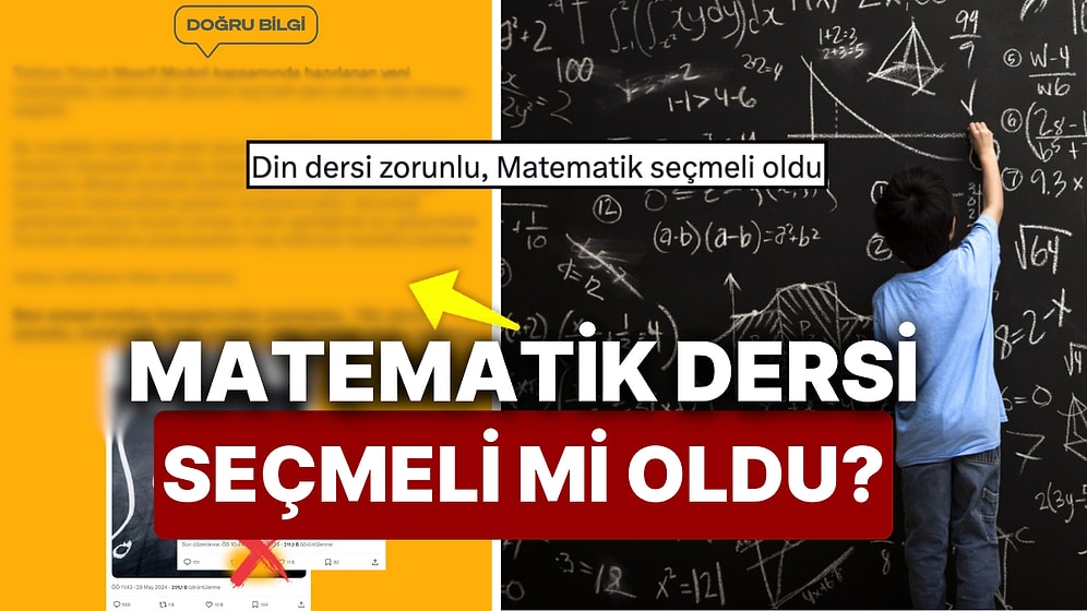 'Din Dersi Zorunlu, Matematik Dersi Seçmeli Oldu' İddiasına Açıklama Geldi!