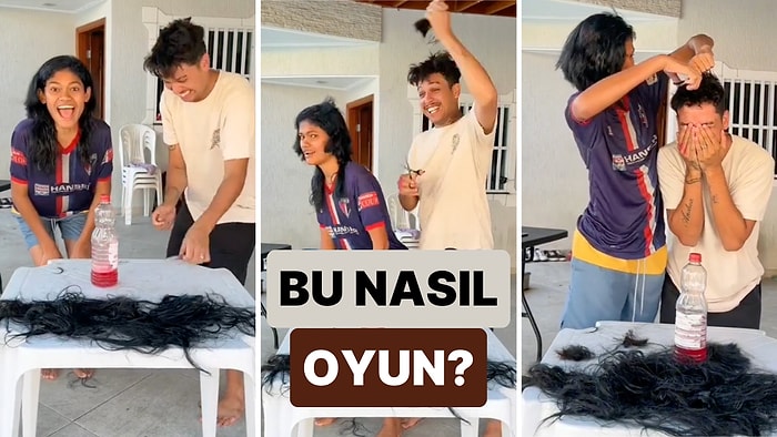 Şişe Çevirme Oyununa Saç Kesme Cezası Ekleyerek Oyunu Bambaşka Bir Boyuta Taşıyan Çift