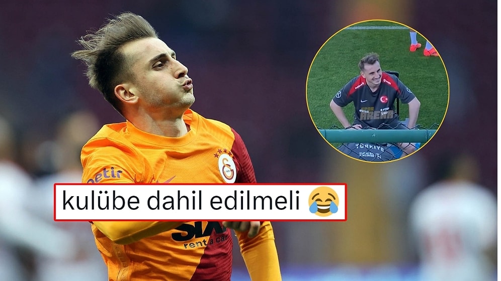 Galatasaraylı Bir Taraftar Milli Takım Kampında Söylediği Besteyle Kerem Aktürkoğlu'nu Güldürdü