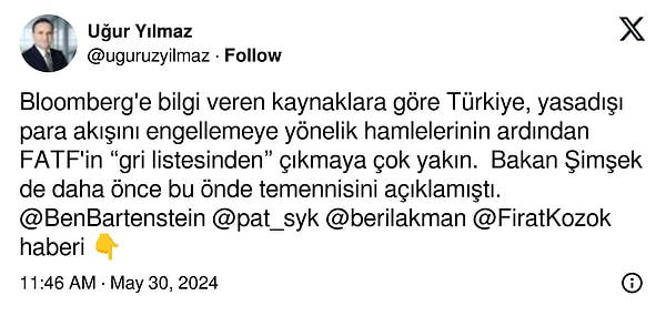 Türkiye, gri listeye Ekim 2021'de girmişti.