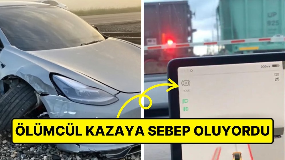 Tesla'nın Otonom Sürüş Sistemi Bu Kez Sınıfta Kaldı: Hareket Halindeki Treni Göremedi, Sürücü Ölümden Döndü!