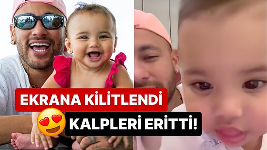 Neymar'ın Sevimli Kızı Maive'nin Ekrana Kilitlendiği Anlar İçinizi Yumuşacık Yapacak!