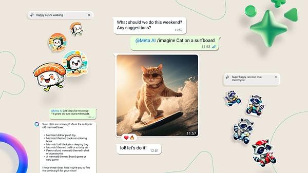 Kullanıcılar, WhatsApp'ın son beta sürümünde görüntülenen yeni özellik sayesinde sohbetlerde birkaç cümle ile gerçekçi görseller oluşturabilecek.