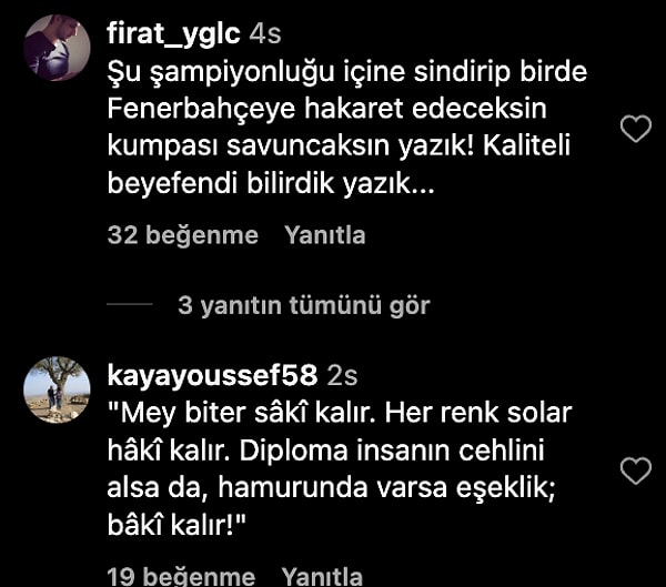 Özür dilemeye davet edildi. Pek çok yorumda hakarete varan ifadeler vardı.