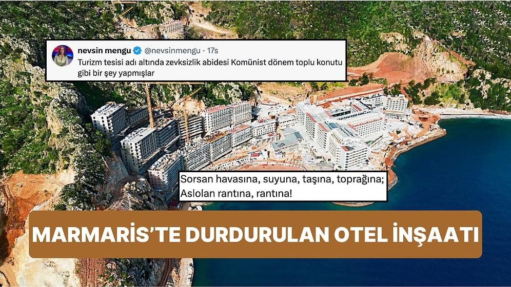Marmaris Kızılbük'teki Tartışmalı Otel İnşaatı Sosyal Medyanın Dikkatinden Kaçmadı!