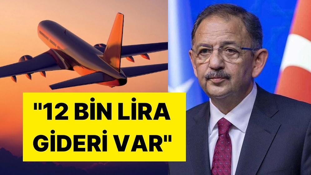 Uçak Eleştirilerine Bakan Mehmet Özhaseki'den Yanıt: '12 Bin Lira Gideri Var'