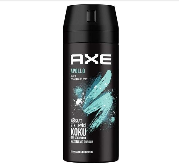 11. Axe Erkek Sprey Deodorant Apollo 48 Saat Etkileyici Koku Vücut Spreyi 150 ml