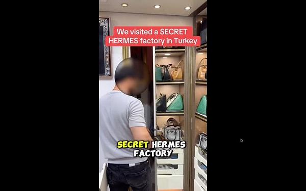 Bir Turist Türkiye'de sahte Hermes çantaların üretiminin ve satışının yapıldığı bir dükkanı ziyaret etti.
