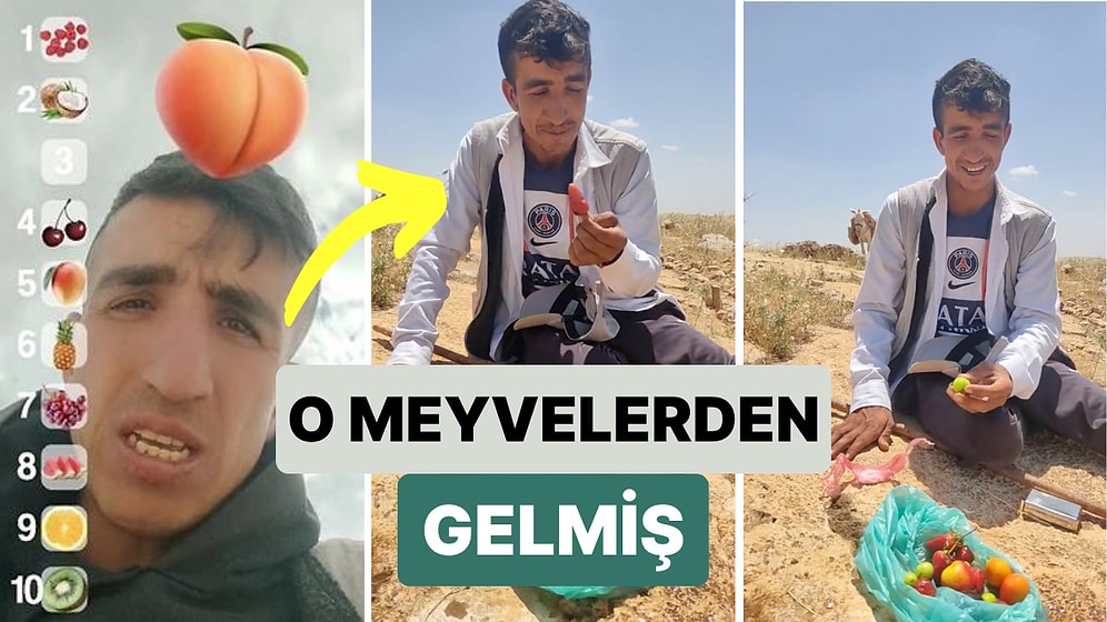 TikTok Filtresiyle Sevdiği Meyveleri Sıralarken Tüm İsimleri Karıştıran Gence Videodaki Meyvelerden Gelmiş