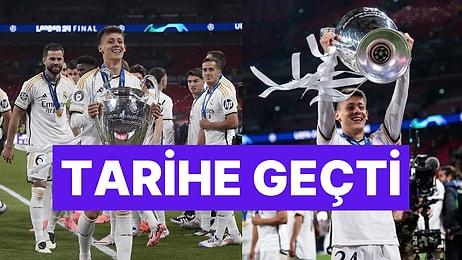 Real Madrid ile Şampiyonlar Ligi Şampiyonu Olan Milli Futbolcumuz Arda Güler'den Kupa Paylaşımı