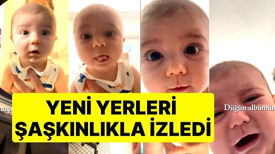 Evin İçinde Görmediği Yerlere İlk Kez Bakan Bebeğin Sevimli Hali!