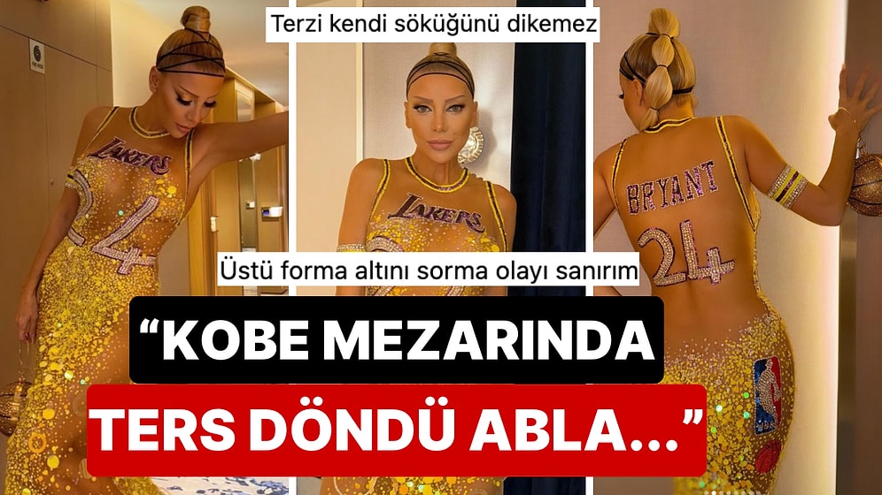 Potanın mı Sultanı? Modacı Gülşah Saraçoğlu'nun Kobe Bryant Temalı 'Tasarımı' Göz Kanattı!