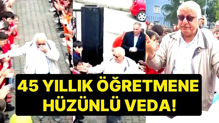 45 Yıllık Öğretmene Hüzünlü Veda! Öğrenciler ve Öğretmenlerin Sürprizi Karşısında Duygulandı