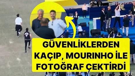 Jose Mourinho ile Fotoğraf Çektirmek isteyen Taraftarın Sahada Koştuğu Anlar Gündem Oldu