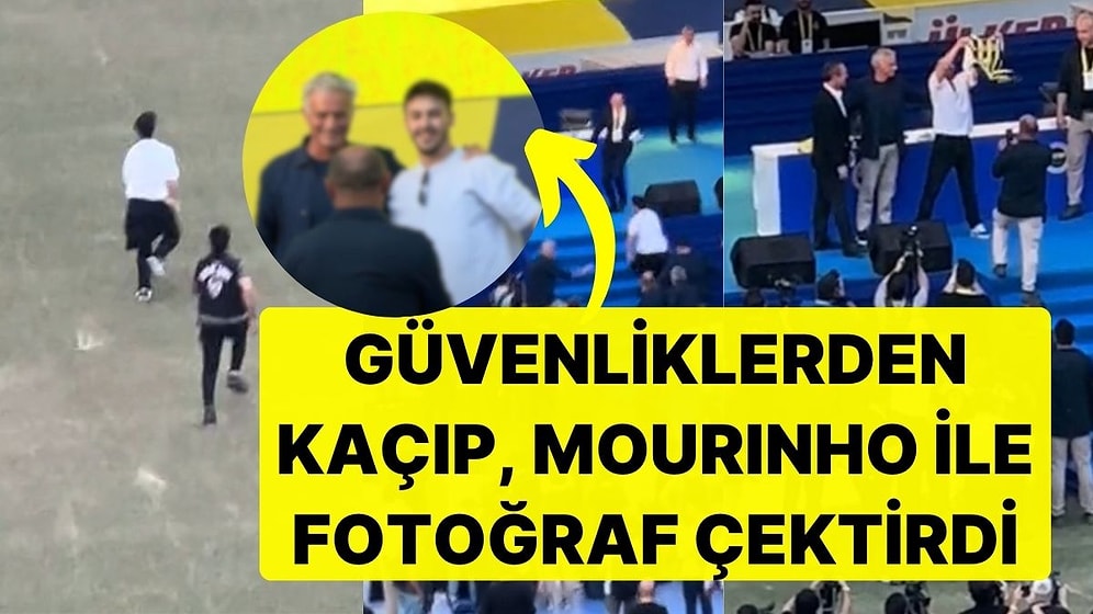 Jose Mourinho ile Fotoğraf Çektirmek isteyen Taraftarın Sahada Koştuğu Anlar Gündem Oldu