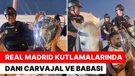 Real Madrid Şampiyonluk Kutlamalarında Dani Carvajal’in Babası Atlı Polis Olarak Koruma Sağladı