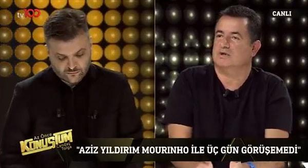 Kaybedilen şampiyonluk sonrası Jose Mourinho ile anlaşan Ali Koç’un yönetiminde yer alan Acun Ilıcalı, TV100’de katıldığı programda, başkan adayı olan eski başkan Aziz Yıldırım’a çok sert tepki gösterdi.