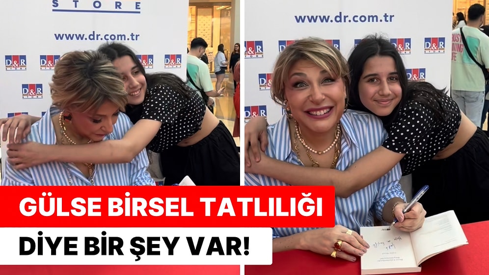 Gülse Birsel’in İmza Anında Sarılarak Sürpriz Yapan Hayranı Karşısında Tatlı Şaşkınlığı