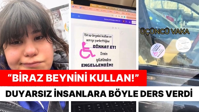 Engelli Yoluna Araç Park Ederek İşgal Edenlere Engelli Vatandaş Sticker Yapıştırarak Tepki Gösterdi