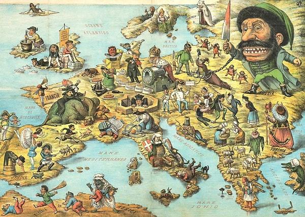 2. Avrupa'nın komiklik adına yapılmış bir haritası.