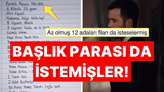 Şanlıurfa'da Bir Damattan Evlilik Öncesi İstenilenlerin Listesi Günümüz Ekonomik Şartlarını Sorgulattı