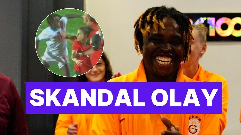 Galatasaray Kadın Futbol Takımı'nın Yıldızı Kipoyi Milli Maçta Rakibine Yumruk Attı!