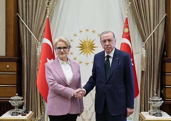 Bugün ise Cumhurbaşkanı Recep Tayyip Erdoğan, Meral Akşener’i Beştepe’de kabul etti.