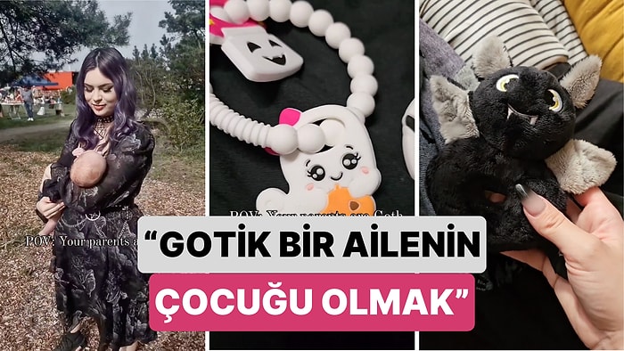 Gotikler Bayılacak: Gotik Bir Aile Bebeklerine Aldıkları Alışılmışın Dışında Bebek Eşyalarını Paylaştı