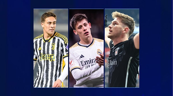 Real Madrid forması giyen Arda Güler, 19., Juventus'tan Kenan Yıldız 32., Beşiktaş'tan Semih Kılıçsoy 59. ve Kasımpaşa'dan Yasin Özcan 67. sırada kendine yer buldu.