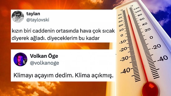 Cehennem Etkisi Yaratan Haziran Sıcaklarına Tepkilerini Mizahla Gösteren Kişiler