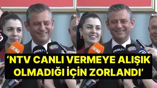 Özgür Özel ile NTV Muhabiri Arasında Güldüren Diyalog: 'Canlı Vermeye Alışık Olmadığı İçin...'