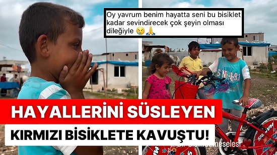 Bisiklet Hediyesi Karşısında Yaşadığı Sevinçle Yürekleri Isıtan Masum Çocuğun Duygularını Paylaşacaksınız