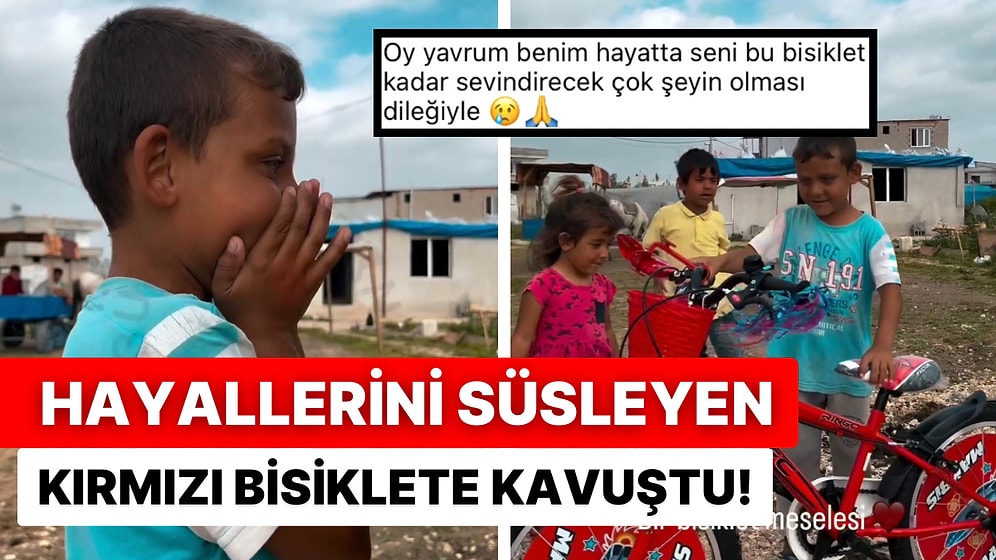 Bisiklet Hediyesi Karşısında Yaşadığı Sevinçle Yürekleri Isıtan Masum Çocuğun Duygularını Paylaşacaksınız