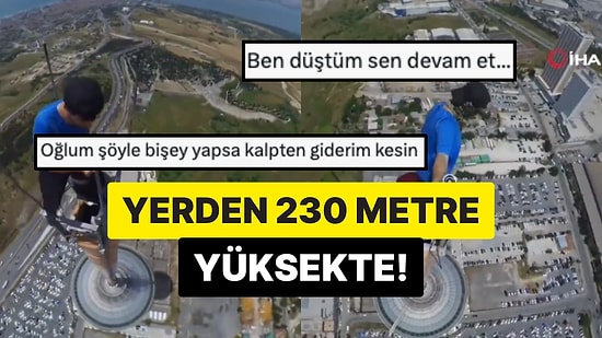 Yerden 230 Metre Yükseklikteki Televizyon Kulesine Çıkan Genci Görünce Yüreğiniz Ağzınıza Gelecek!