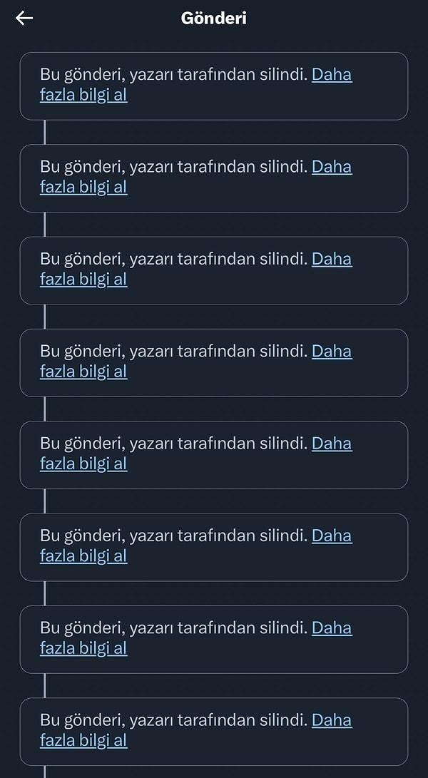 23 Derece isimli Twitter hesabının sahibi olan Gökhan Özbek ilk başta bu olayla ilgili paylaşımlarını sildi.