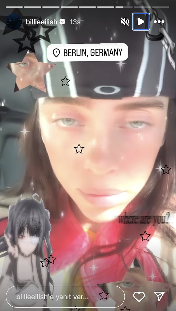 Billie Eilish Berlin'e gitti.