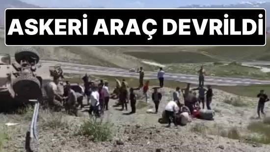 Van’da Kontrolden Çıkan Askeri Araç Devrildi: 4 Asker Yaralandı