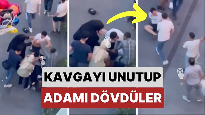 İki Kadının Kavgasını Ayırırken Kadınlardan Birine Vuran Adam Oradaki Diğer Erkekler Tarafından Dövüldü