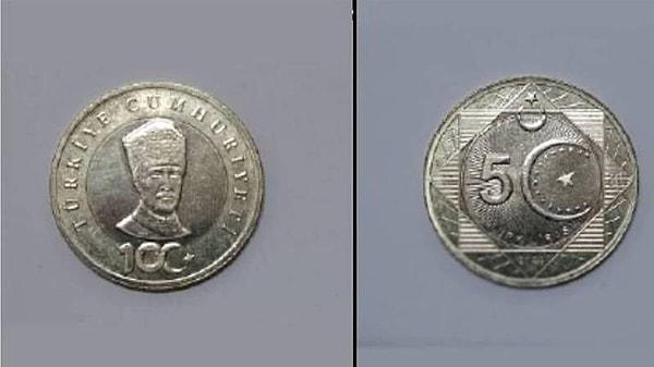 Paranın arka yüzündeyse, Atatürk rölyefi ve çevrede 'TÜRKİYE CUMHURİYETİ' yazısı yer alacak.