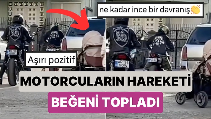 Sokakta Bebeğini Uyutan Bir Anne Görünce Kontak Kapatıp İlerleyen Motorcuların İnceliği Beğeni Topladı