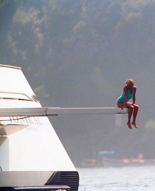 3. Prenses Diana ölümünden bir hafta önce Portofino, İtalya'da. (Ağustos 1997.)
