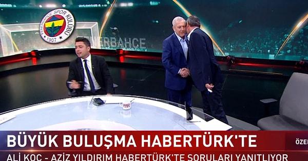 Fenerbahçe'de yapılacak başkanlık seçimi öncesi başkan Ali Koç ve başkan adayı Aziz Yıldırım canlı yayında karşı karşıya geldi.