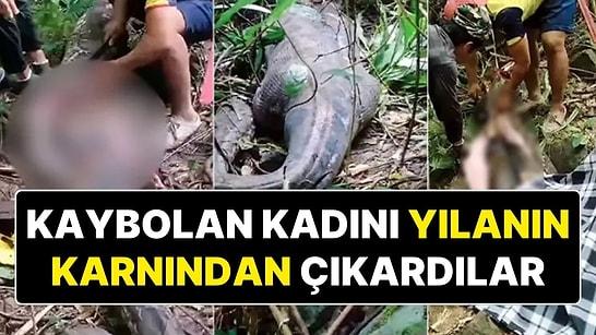 5 Metrelik Piton Yılanı, 45 Yaşındaki Kadını Yuttu: Kadının Cesedini Yılanın Karnından Çıkardılar