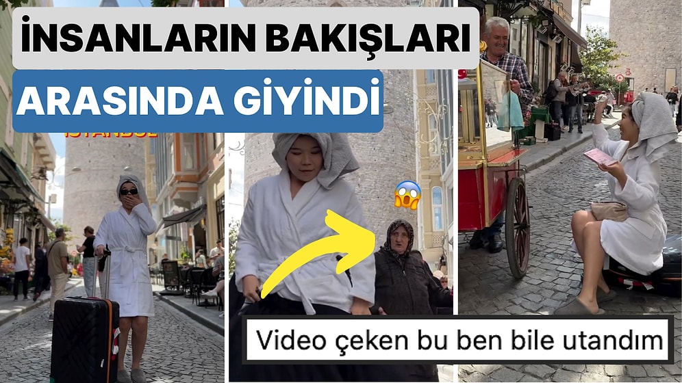 Galata Kulesi Manzarası Eşliğinde Sokak Ortasında "Benimle Hazırlan" Videosu Çeken İnfluencer Tepki Çekti