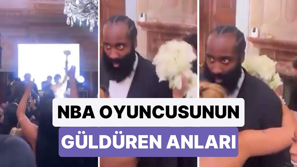 Bir Düğüne Katılan NBA Oyuncusu James Harden, Kız Arkadaşı Gelin Buketini Yakalayınca Panik Oldu