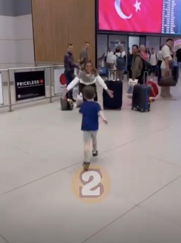 Merve Aydın'ın havalimanında oğluna kavuştuğu anlar ise gündem oldu!