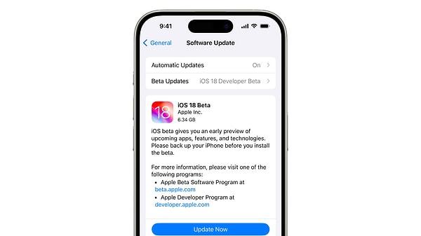 Yeni iOS 18'in ilk beta sürümü, yakın zamanda geliştirici programına ve beta sürecine kayıtlı olan kullanıcılara sunulacak. Kararlı sürümün ise iPhone 16 ile birlikte Eylül ayında tanıtılacağı tahmin ediliyor.