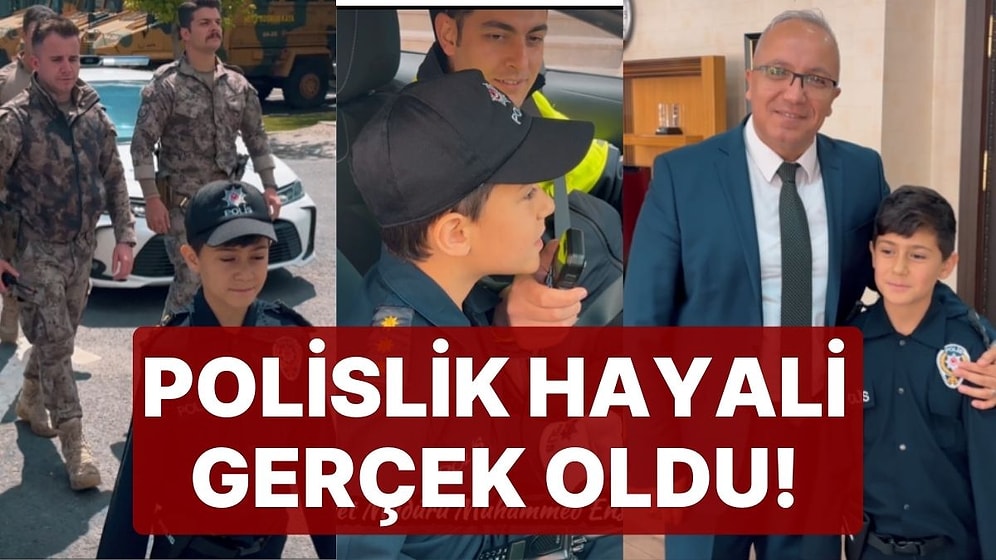 Ağrı'da Kalp Nakli Bekleyen Minik Muhammed'in Polislik  Hayali Gerçek Oldu